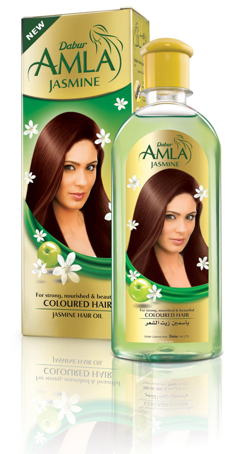 Dabur Amla Jasmine Hair Oil (90mL) + 10% OFF | Natural Extract of Jasmine, Rosemary, Amla | Nourishes Hair from Root to Tip | Protects Colored Hair