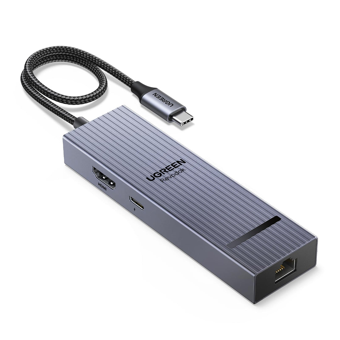 UGREEN Revodok 6 in 1 USB C Hub Gigabit Ethernet Adapter with 4K 60Hz HDMI, 100W PD Charging, 10Gbps USB A&C 3.2 Data Ports Compatible with Mac M1, M2, M3, iPad, iPhone 15 Pro/Pro Max, Steam Deck