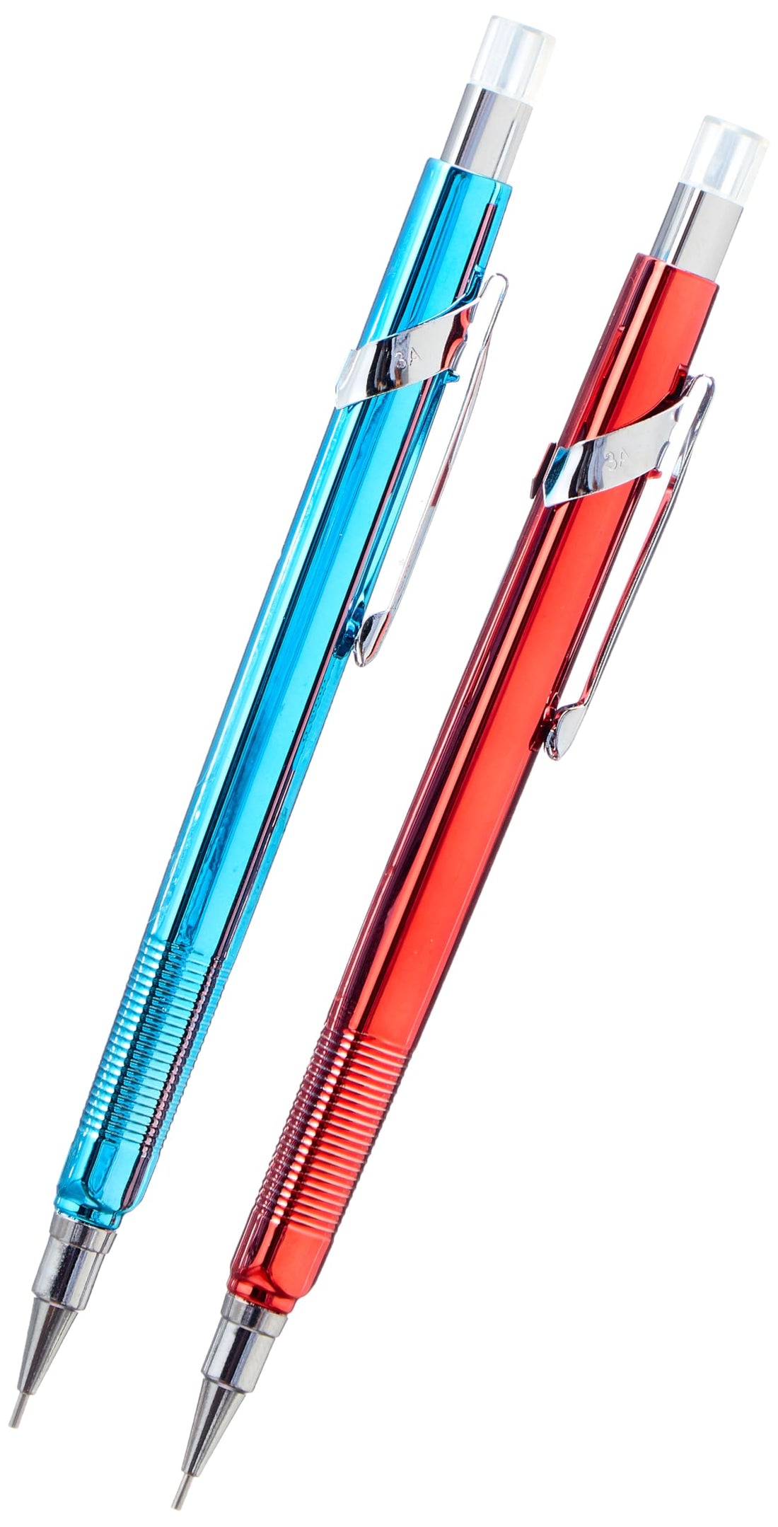 3A Plastic Mechanical Pencil 2 Pieces 5 mm Size 3x14, Red Blue 425