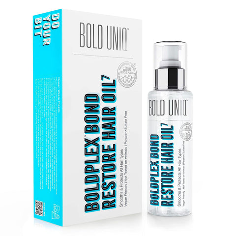 Boldplex 7 Hair Oil for Dry & Damaged Hair - Adds Shine, Strengthens, Smooths Split Ends & Frizz, Moisturises & Nourishes. Weightless Hair Treatment Oil For Curly, Frizzy & Coarse Hair - 100ml