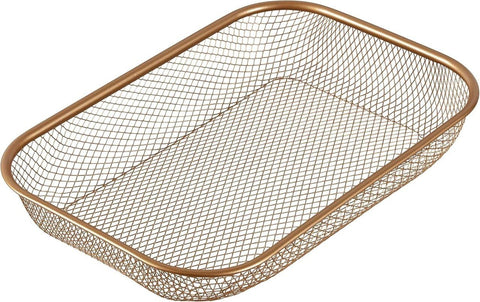 Generic Copper Multi-Purpose Kitchen Basket, Oven Crisper Tray for Roasting and Frying, Rust-Resistant Metal Mesh, 41 x 27 cm .sg