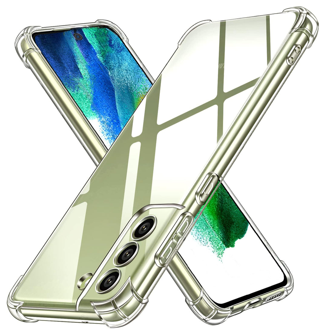 Dl3 Mobilak Case Compatible with Samsung Galaxy S21 Plus 5G, Cover Silicone Transparent TPU Gorilla Anti-shock Protector Camera Shockproof Corners - Clear