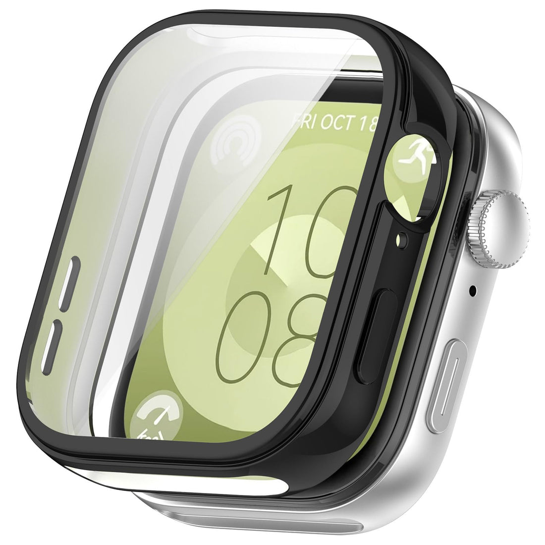 Beauenty TPU Watch Case for Huawei Watch Fit 3 （2024） Full Screen Protector Cover Shockproof Ultra-Thin Shell (Black)