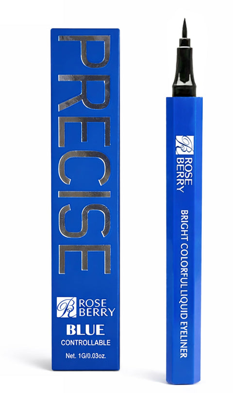 Rose Bery - Eyeliner, Controllable, Colorful Liquid Eyeliner, Smooth & Dynamic, Precise, 1 GM, Blue, Model - RB-EL0917