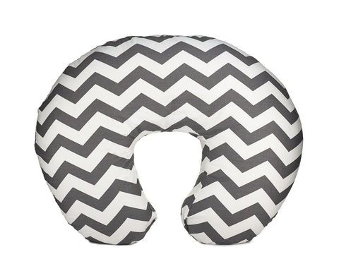 Premium Nursing Pillow Cover | Slipcover for Breastfeeding Pillows | Fits Boppy Pillows | Chevron Patterned (Gray)