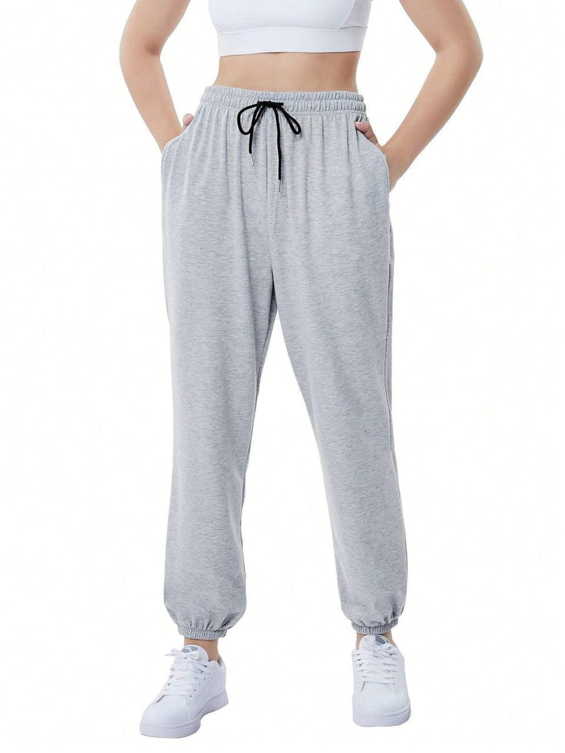 MIZAYA Women's Drawstring Sweatpants - Comfortable, Wide, Soft Cotton, Sport and Casual Pants for Girls and Women