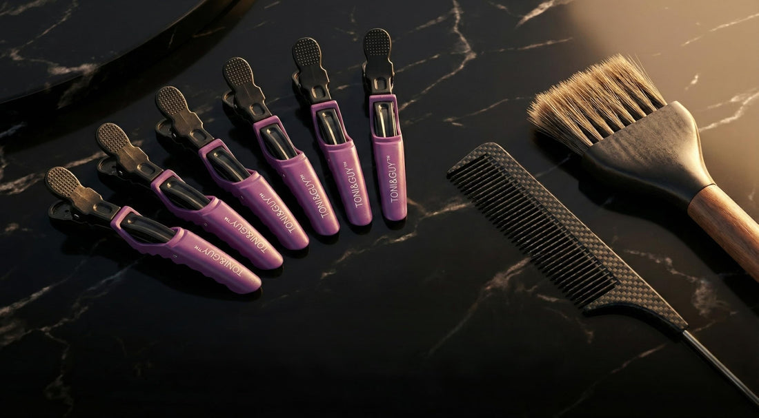 Nopatia 6 Pack Purple Alligator Hair Clips Compatible with Toni & Guy, Perfect for Sectioning Hair While Styling and Coloring, Strong Grip, Perfect Hold and Easy to Use