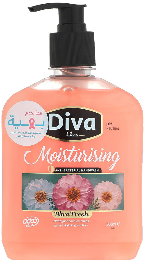 Diva liquid hand soap 500 ml ultra fresh