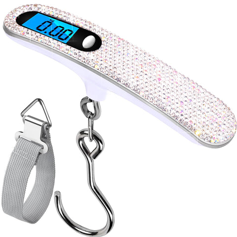 Digital Luggage Travel Scale with Overweight Warning Function, 110 Pounds, Battery Included Portable Handheld Electronic Weighing Luggage Scale