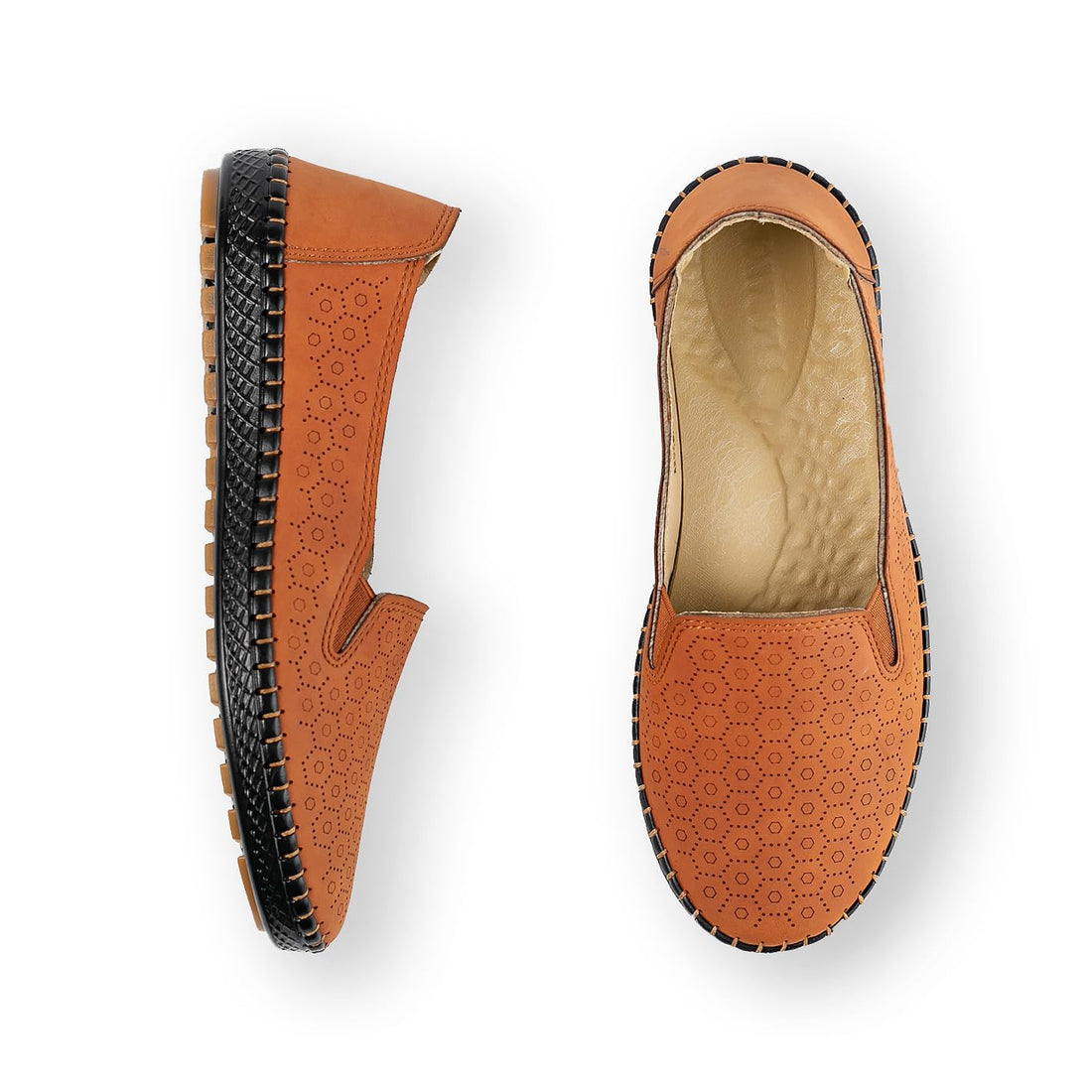 women flat shoes handmade finish with medical sole comfortable