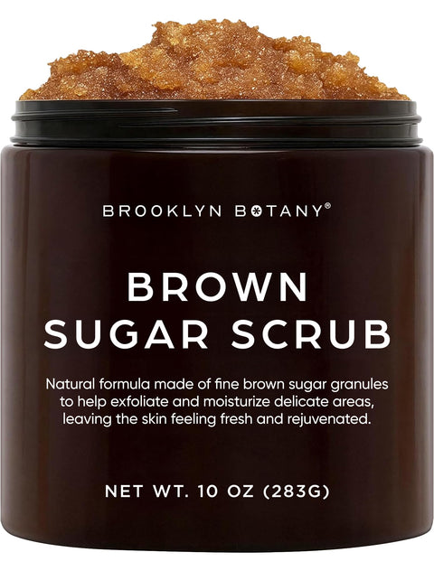Brooklyn Botany Brown Sugar Body Scrub for Acne Scars, Stretch Marks