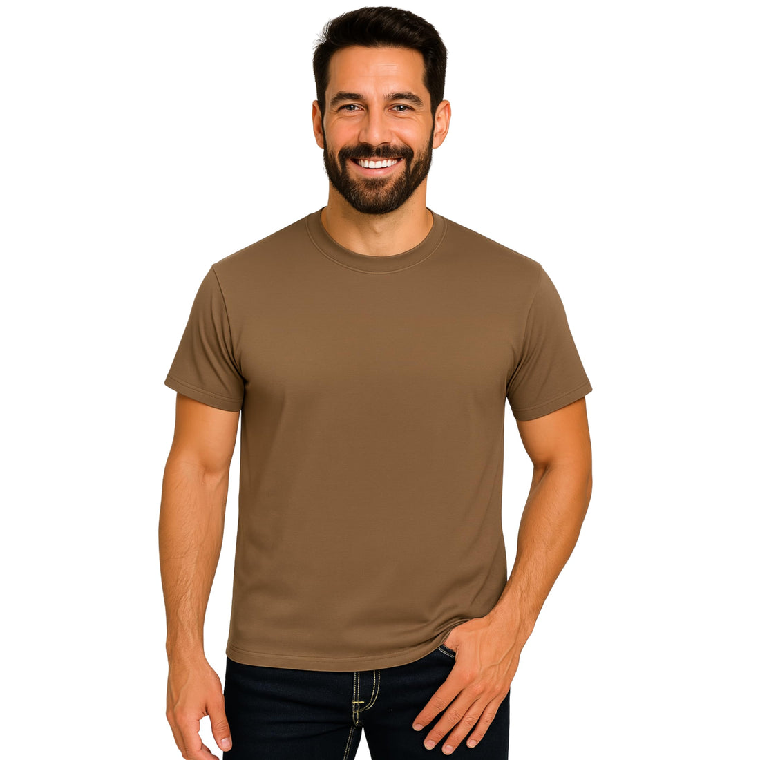 Men's Cotton Spandex T-Shirt, Athletic Fit, Premium Soft Fabric