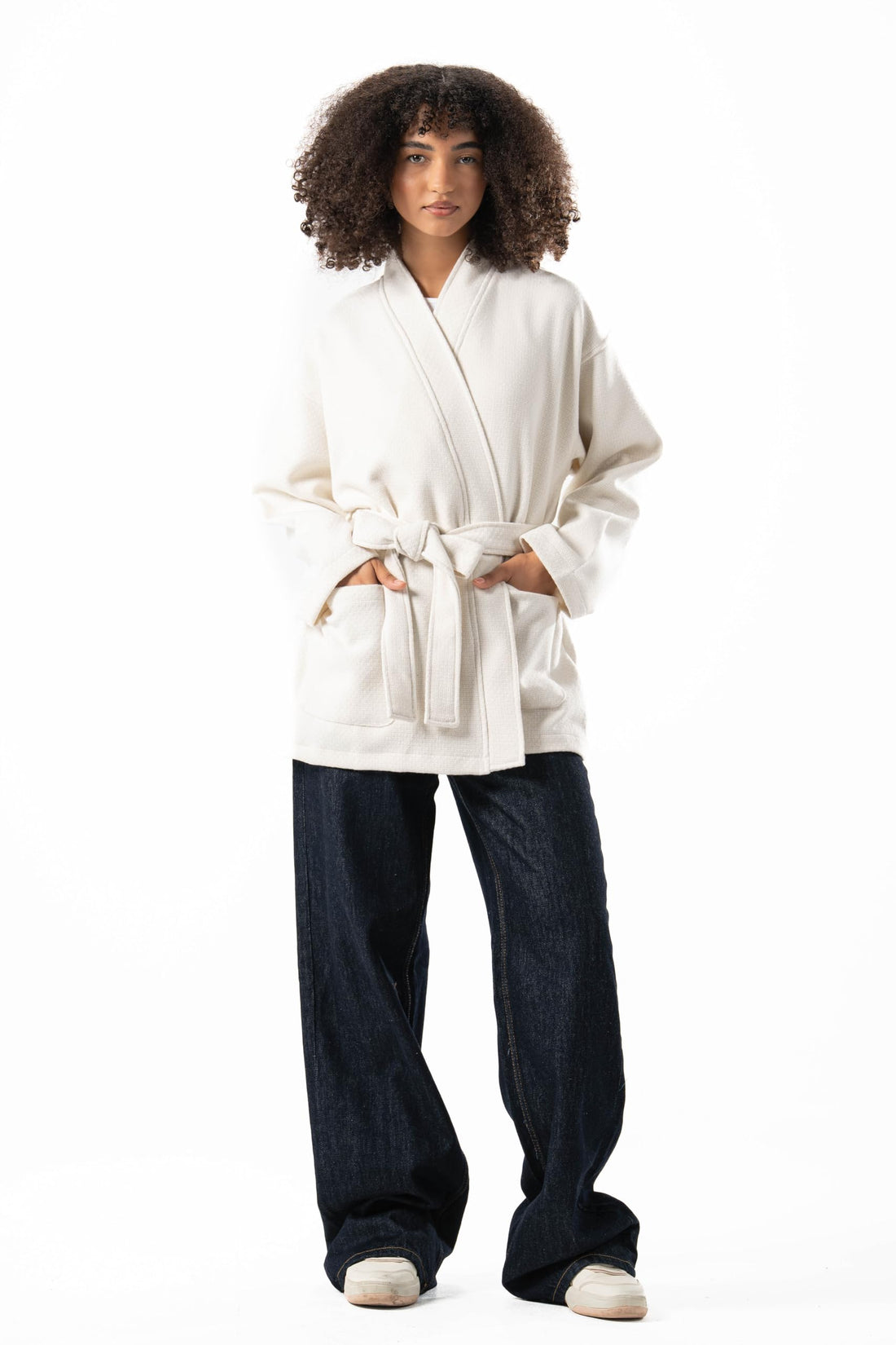 ASTK Womens Wool Belted Trenchcoat