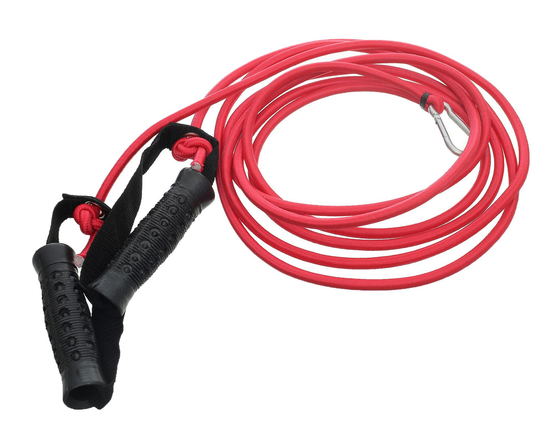 Generic. Resistance Exercise Band, Stretch Rubber Band Training Rope Tube Workout Fitness,With Comfortable Handles, Aims To Enhance Athletic Performance With Precision-Engineered Features - Red