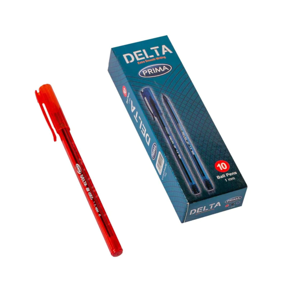 Pack of Prima Delta Pens 1.0mm Red 10 Pens