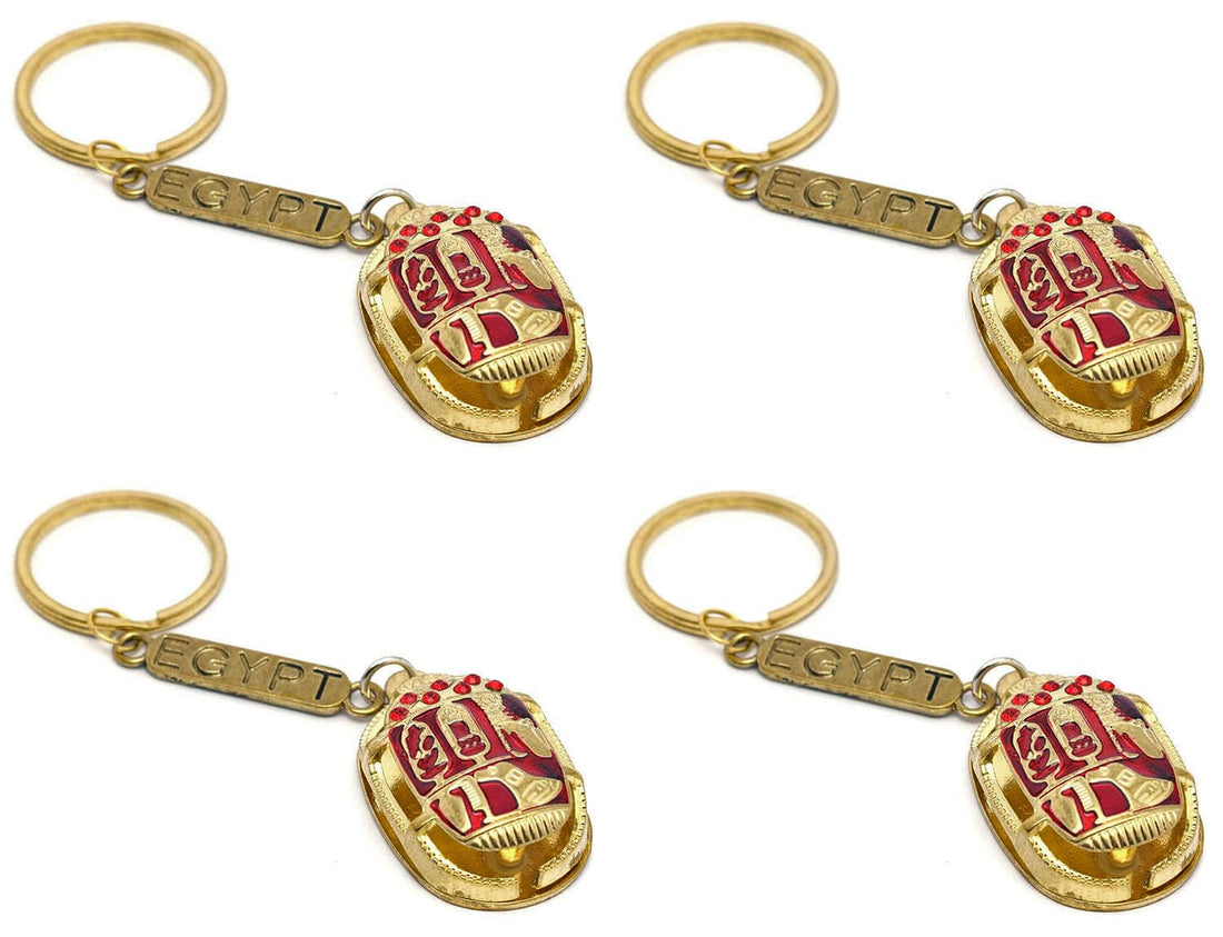 immatgar pharaonic colorfull Scarab keychain with egypt - Egyptian souvenirs gifts from egypt Pharaoh with lobes