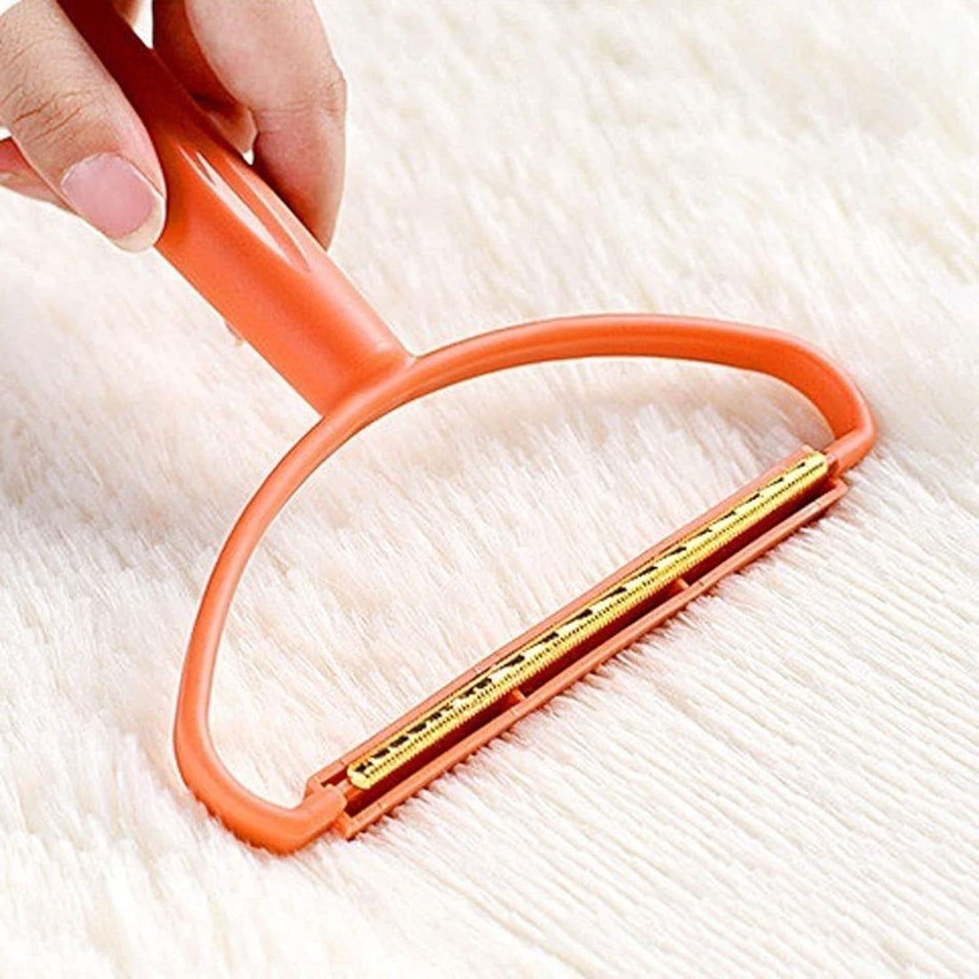 Portable Fabric Shaver for Cleaning Clothes and Pet Hair Removal, Portable Lint Remover - Compact Tool for Easy Pet Hair and Fur Removal, Best Product Supplier PRIME SHOP (Orange)