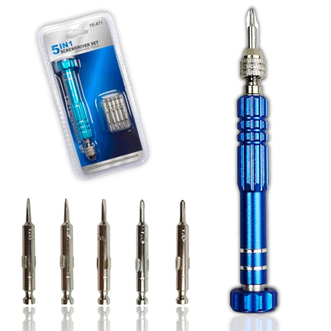 Watch Opening Tool 5 In 1 Hand Tool Kit Set Compatible with Apple Watch S1-S6 Screen Battery Replacement, All Mobiles Repair watch and laptop Camera Tablet Smartphone Battery Flex Prying Tools(TE-671)