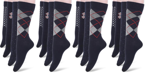 Hendam Mens Pairs of Soft Classic Grey Pattern Cotton Socks Pack of 4 Socks (pack of 4)