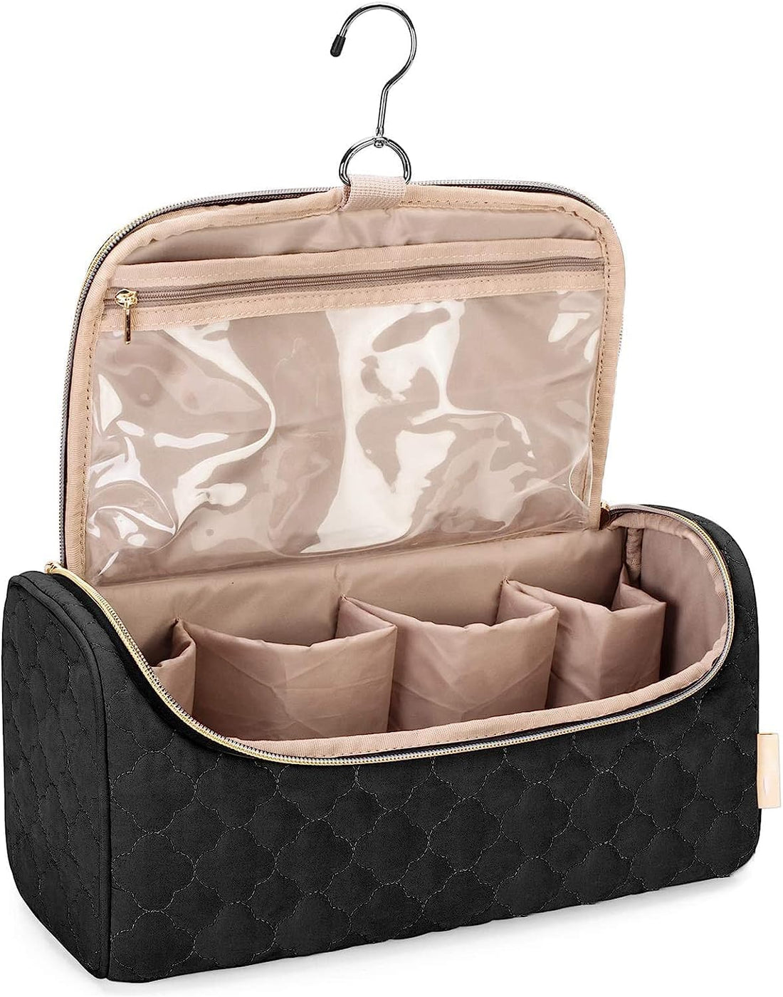 Travel Case for Dyson Airwrap Complete Styler and Attachments, Portable Storage Bag with Hanging Hook, Lightweight and Soft, Multiple Pockets, for Hair Curler Accessories, Black
