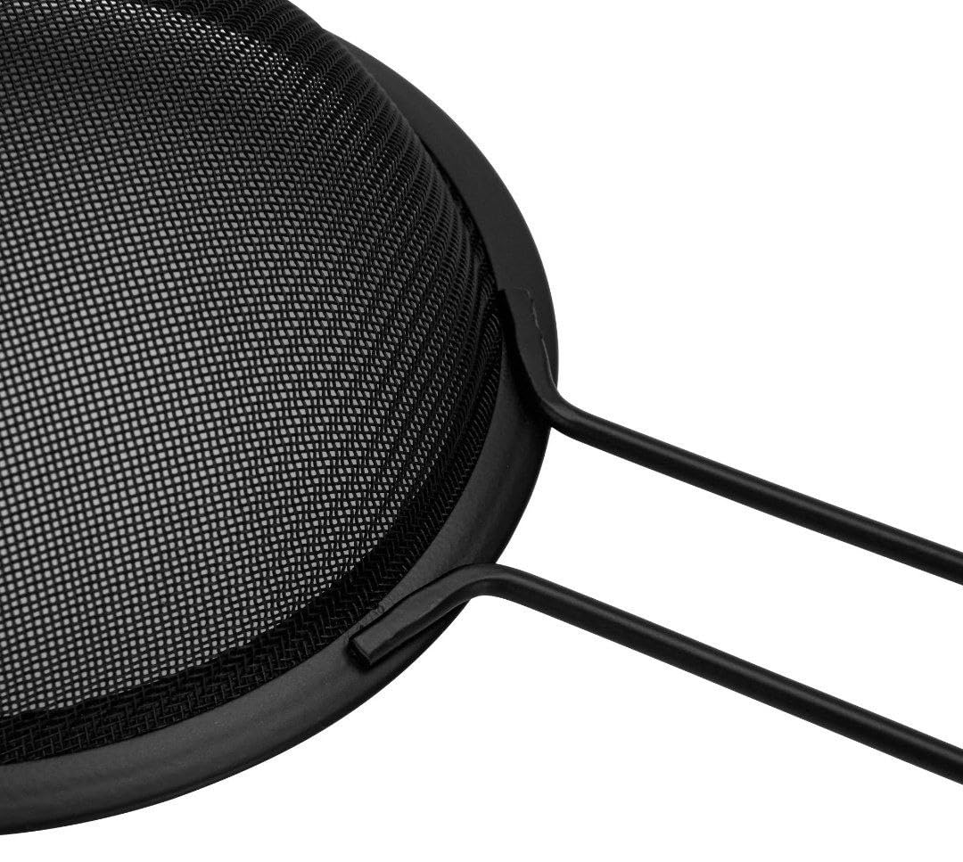 Swiffy Premium Kitchen (Estel) • New Black Strainer Made of High Quality Stainless Steel, Multi Sizes, Dishwasher Safe, Handles - Generic