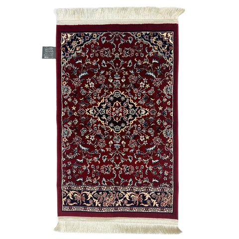 JAZZEEL Luxury Madinah Prayer Mat, Rawdah Design Velvet Sujjada, Lightweight, Standard Size, Green, Muslim Janamaz Sajadah for Travel, Premium Home Mosque Namaz Carpet
