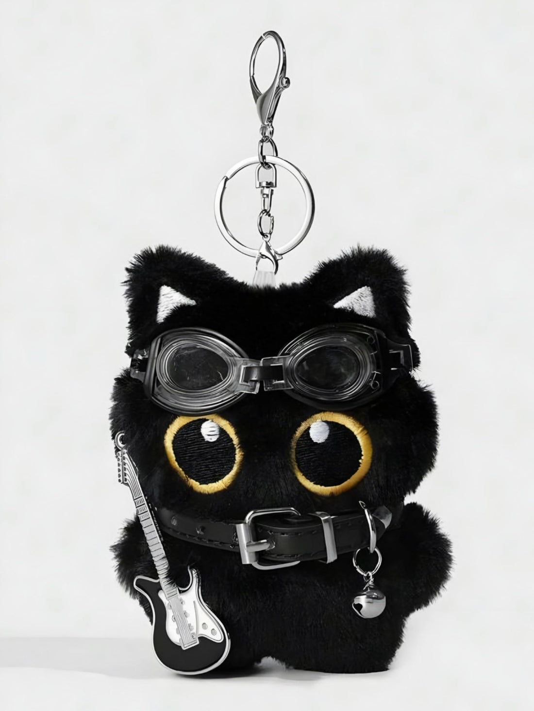 Kawaii Black Cat Collectible Plush Figure – Neon Style Decorative Soft Figure for Ages 14+, Pigento Neon, Similar to Big into energy plush.