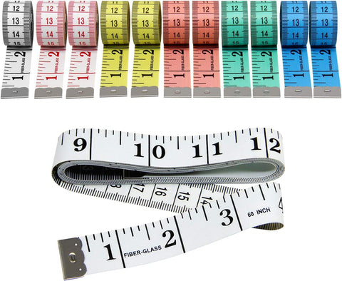 Double Sided Soft Measuring Tape - Measuring Tape for Sewing Clothing - Body Measuring Ruler - Multicolor (2 Pieces)