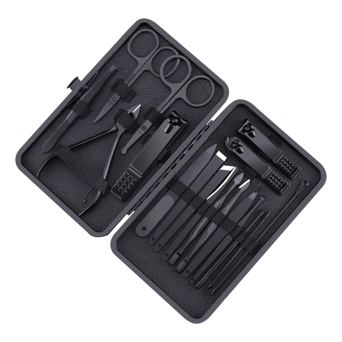 Irovami Manicure Set, 18PCS Manicure Set with Case Professional Pedicure Set Nail Clipper Stainless Steel Salon Grooming Kit for Men Women Parents Elder Patient Travel Nail Care