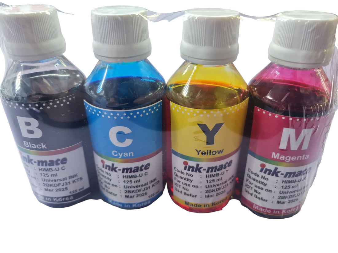 INK MATE Liquid Kit for Refilling Canon HP and Epson Cartridges four colors.
