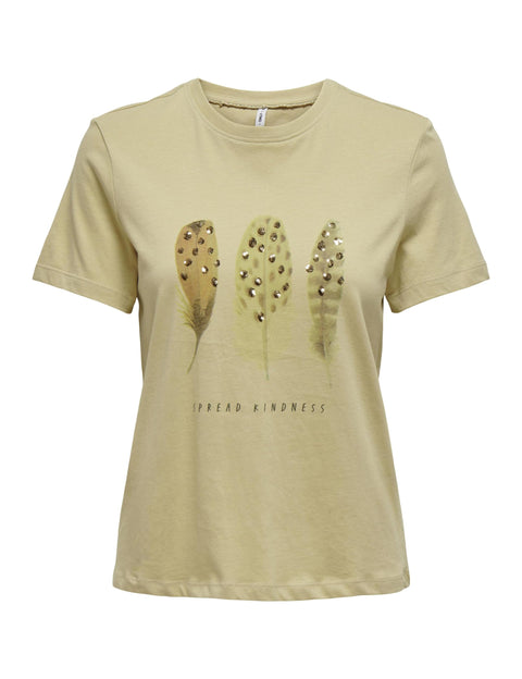 ONLY Women's Kita Life Feathers T-Shirt