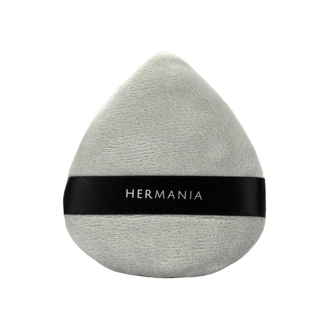 Hermania 1 Piece Big Triangle Powder Puff for Face & Body Loose Powder Washable Reusable Concealer Soft Plush Foundation Sponge Wet Dry Velvet Makeup Tool (Grey)