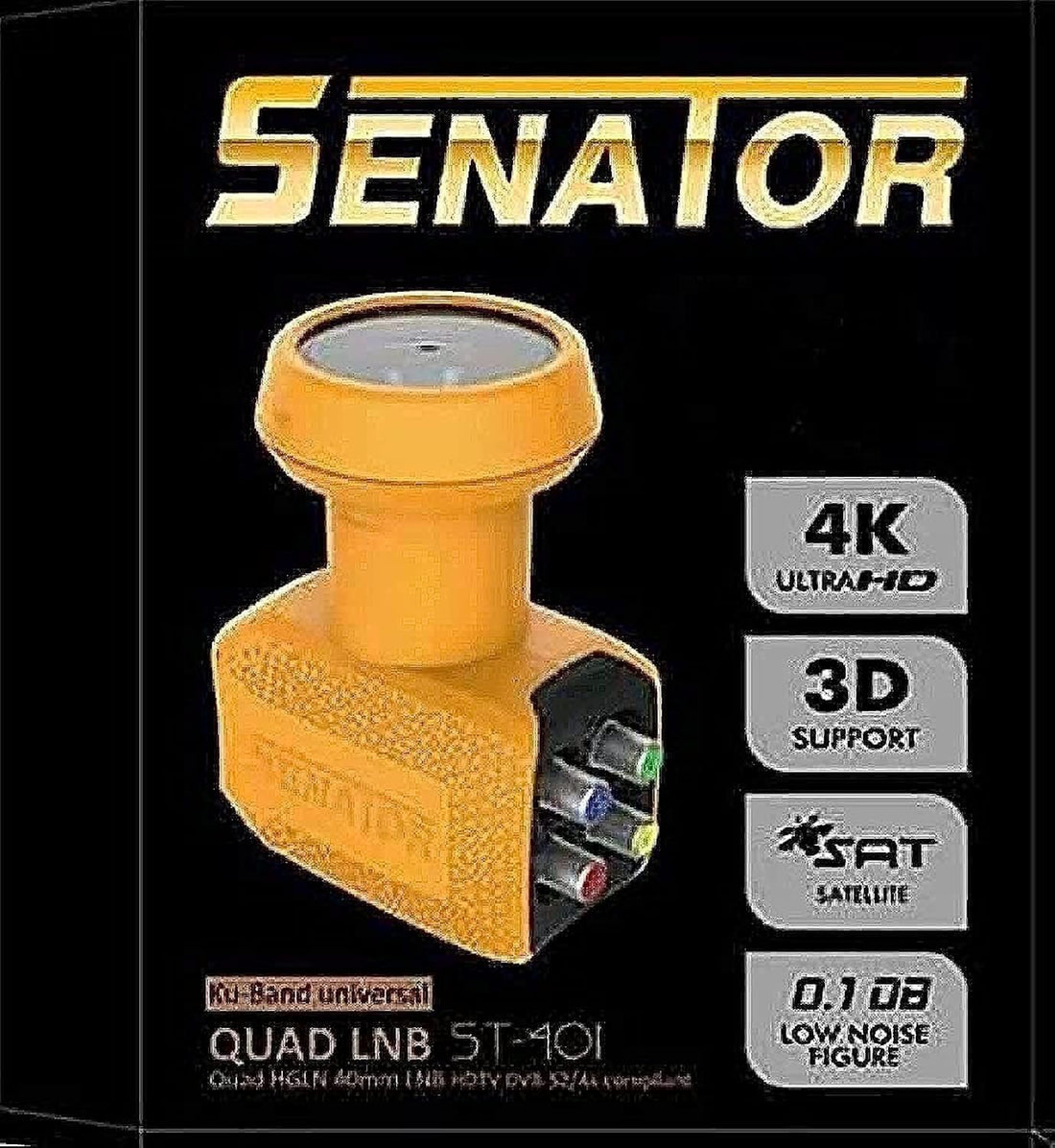Senator - ST-401 Ku-Band Universal 4 LNB Port - Yellow