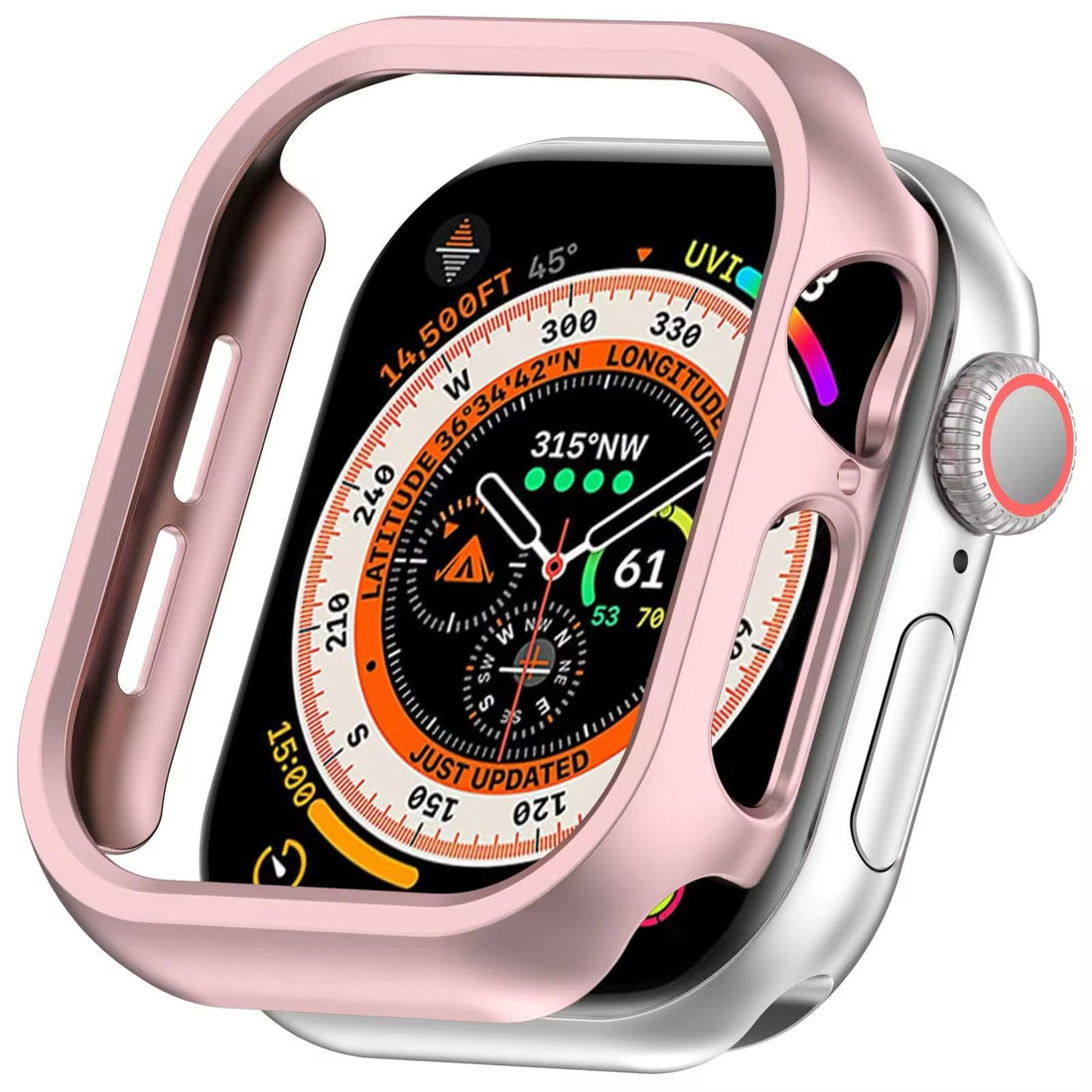 Fekra Hard PC Bumper Case for Apple Watch Series 11 / series 10 46mm,Ultra-Thin Protective Cover Frame [NO Screen Protector] for iWatch Series 10 46 mm (Rose Gold)