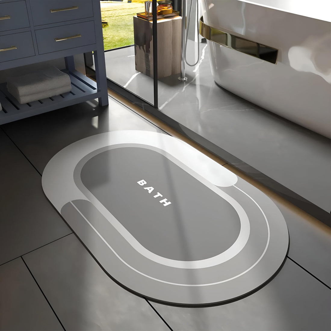 Modern Simple Bathroom Rug Bedroom Non-Slip Kitchen Entryway Soft Door Mat Absorbent Bath Tub Mat Home Decor (1)