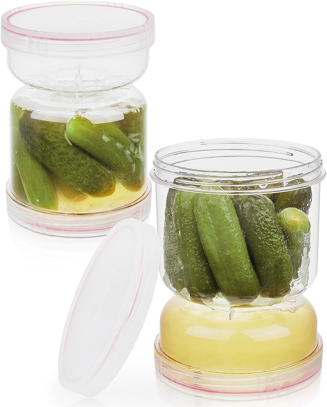 Hourglass Pickle and Olive Jar | 250ml Capacity - Perfect Chopping and Storage for Kitchen Pickles and Olives Generic