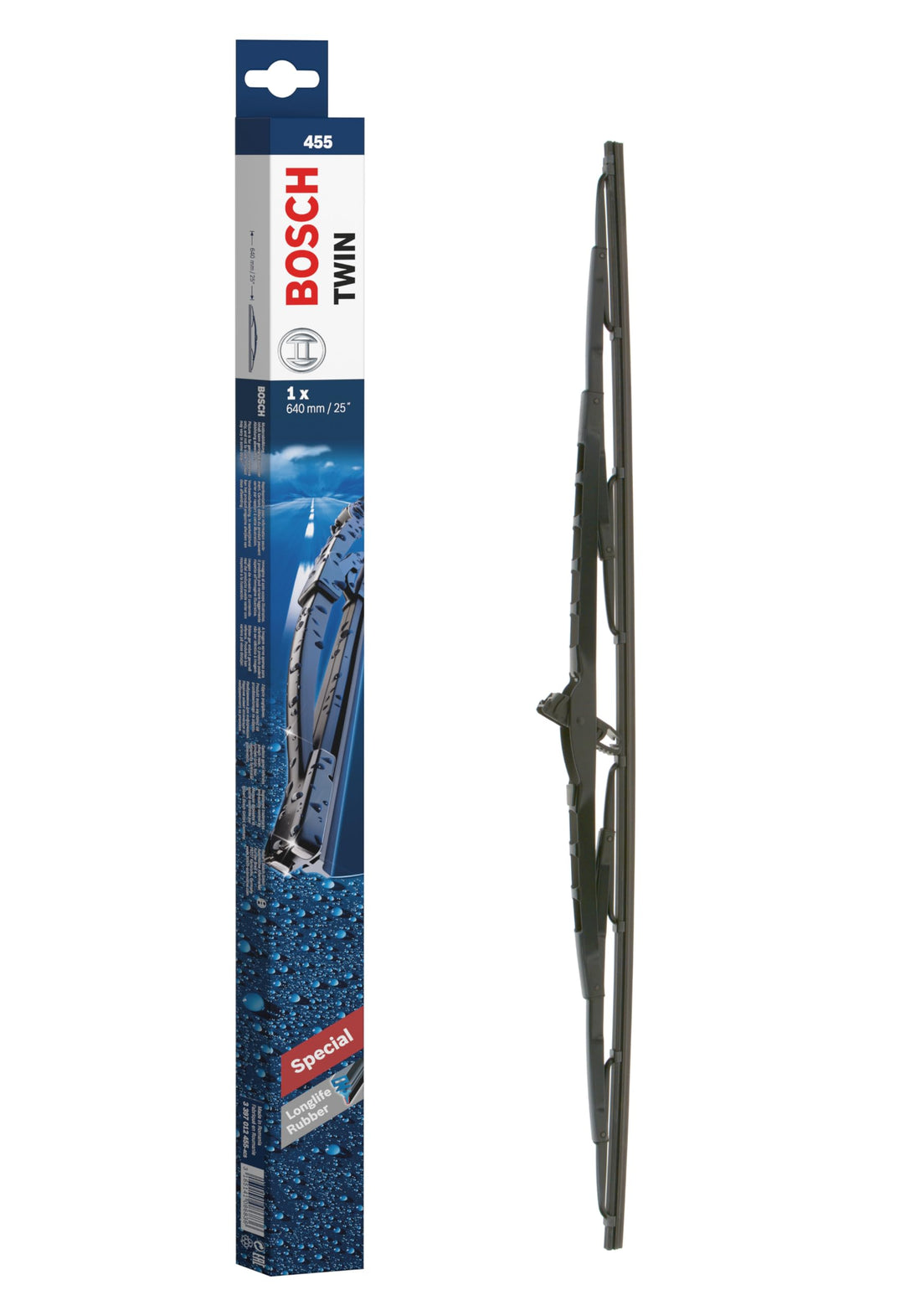 Bosch wiper blade twin 455, length: 640mm - single front wiper blade