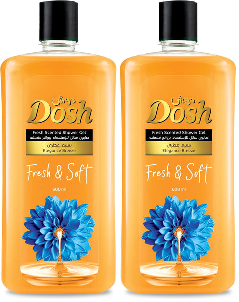 Dosh Black Shower Gel 600 ml (Pack of 2)