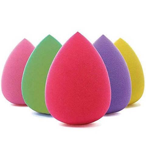5 Pcs Makeup Sponge Set Blender Beauty Foundation Blending Sponge, Flawless for Liquid, Cream, and Powder, Multi-colored Makeup Sponges_ with two years guarantee of satisfaction and quality