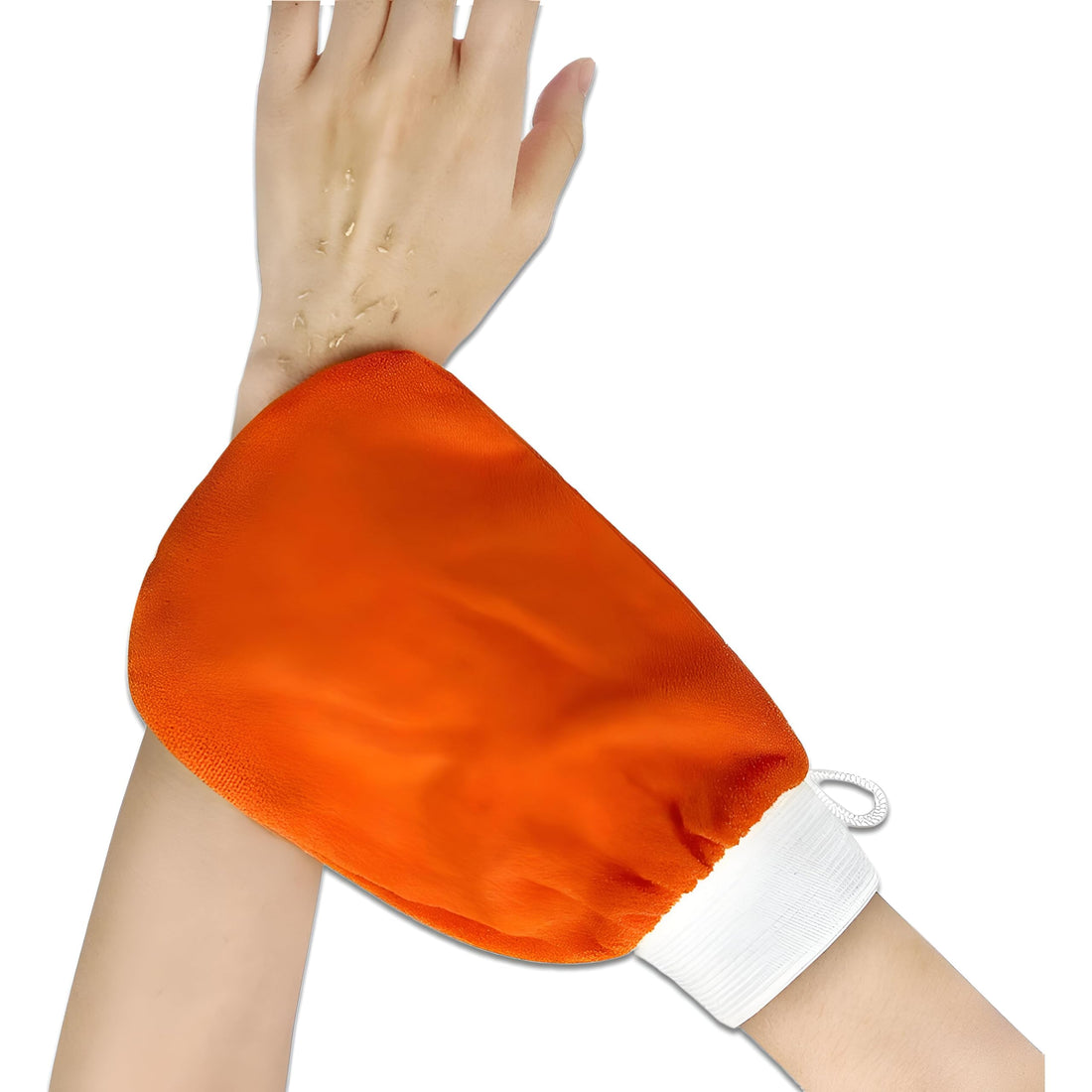 PETOY Exfoliating Gloves Body Scrubbing Gloves, Rayon Gloves for Body Cleansing, Dead Body Remover Mitt with Hanging Loop, Premium Quality Exfoliating Mitt for Dead Skin (1 Piece)