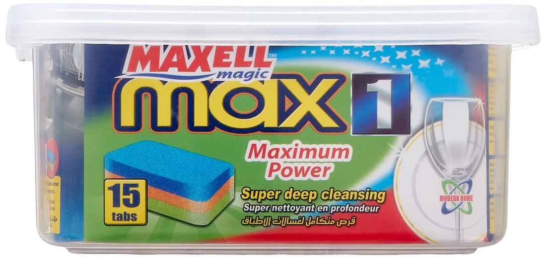 Maxell Magic Tablets For Dishwasher Cleaners - 15 Tabs