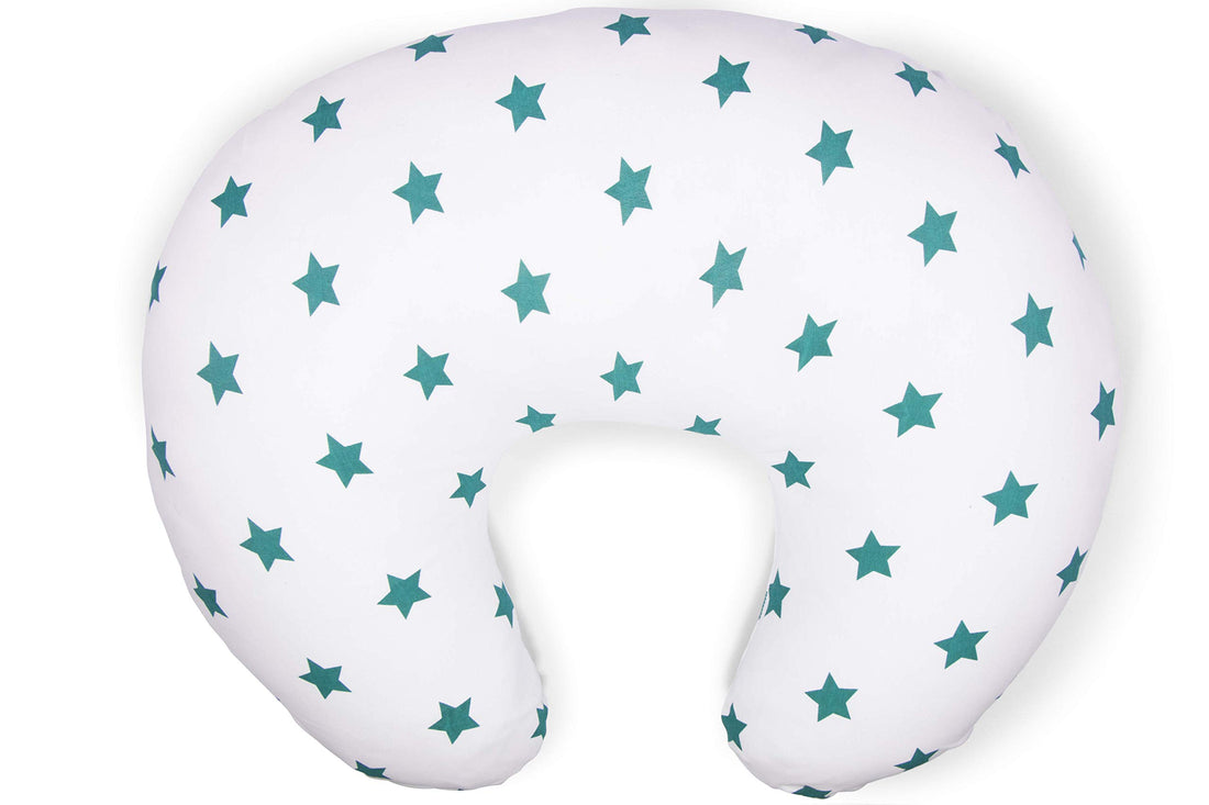 Moro Moro 3 'Nursing Pillow' 5-In-1 Multi-Function Nursing Pillow - Cotton Maternity Cushion - Teal Star