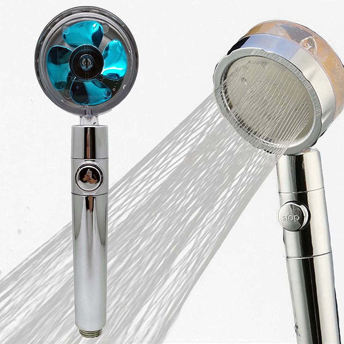 High Pressure Water Saving Shower, Shower Head, KASTWAVE Rotating Water Saving Shower Head, Propeller Driven Handheld Shower Head High Pressure, Excellent Replacement for Bath Showerhead