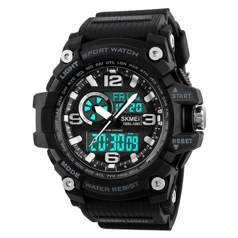 SKMEI Men's Digital Sports Watch 50m Waterproof LED Military Multifunction Smart Watch Stopwatch Countdown Auto Date Alarm