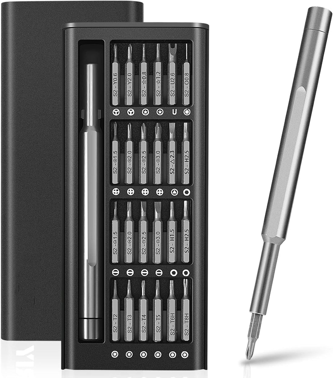24-in-1 Small Precision Screwdriver Set, Premium Mini Screwdriver, Professional Mini Magnetic Repair Tool Kit Screwdriver 24-in-1 Magnetic Bits Repair Tool Kit for Electronics