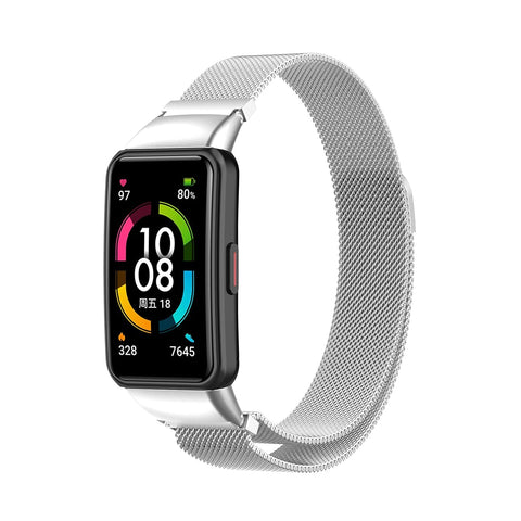 Stainless Steel Bracelet Band Replacement For Honor 6 Smart Watch (Silver)