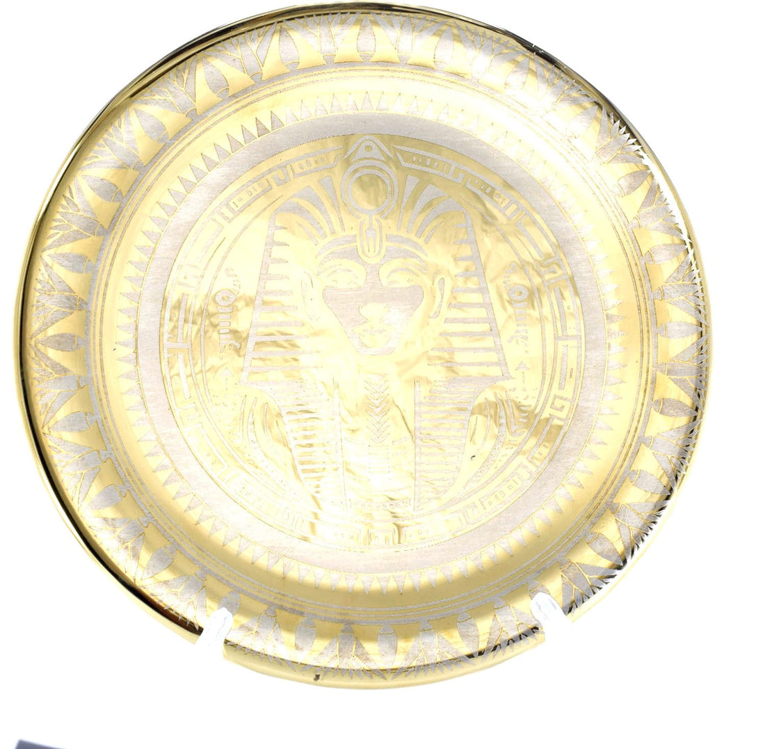 immatgar pharaonic Decorative plate Dish From metal Egyptian souvenirs gifts for men and women from Egypt (shape5-20 CM)