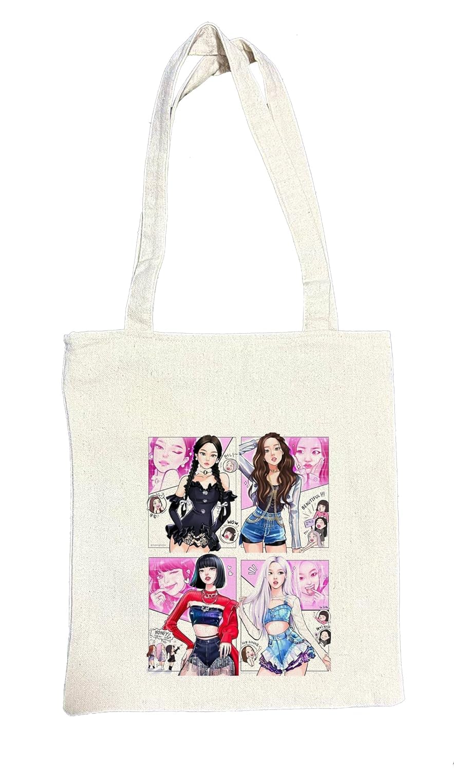 korean idol black pink rose lisa jisoo Jennie Tote bag blink 12