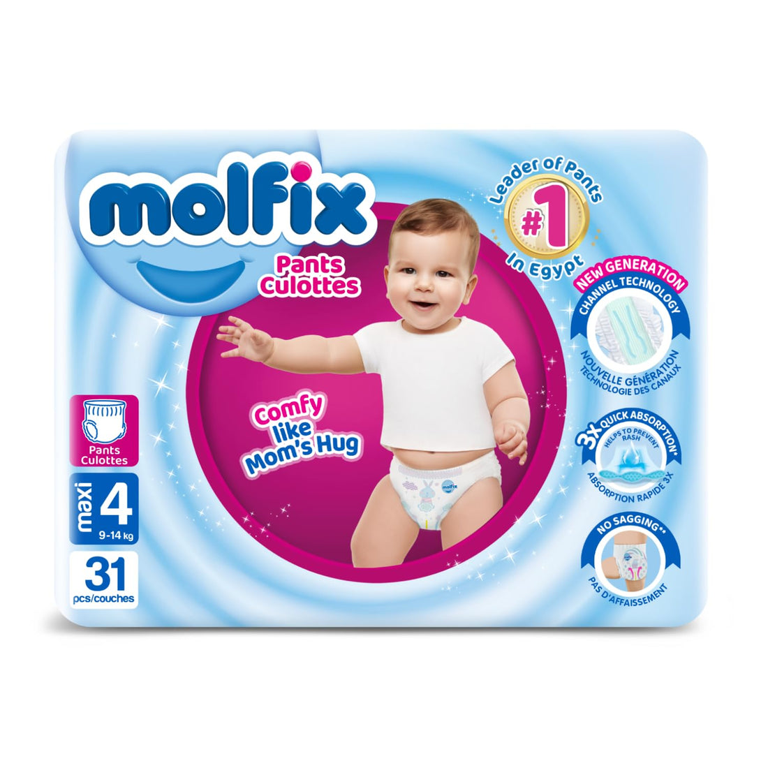 Molfix - Pants Diapers - Twin Pack - Maxi Size 4-31 Pieces