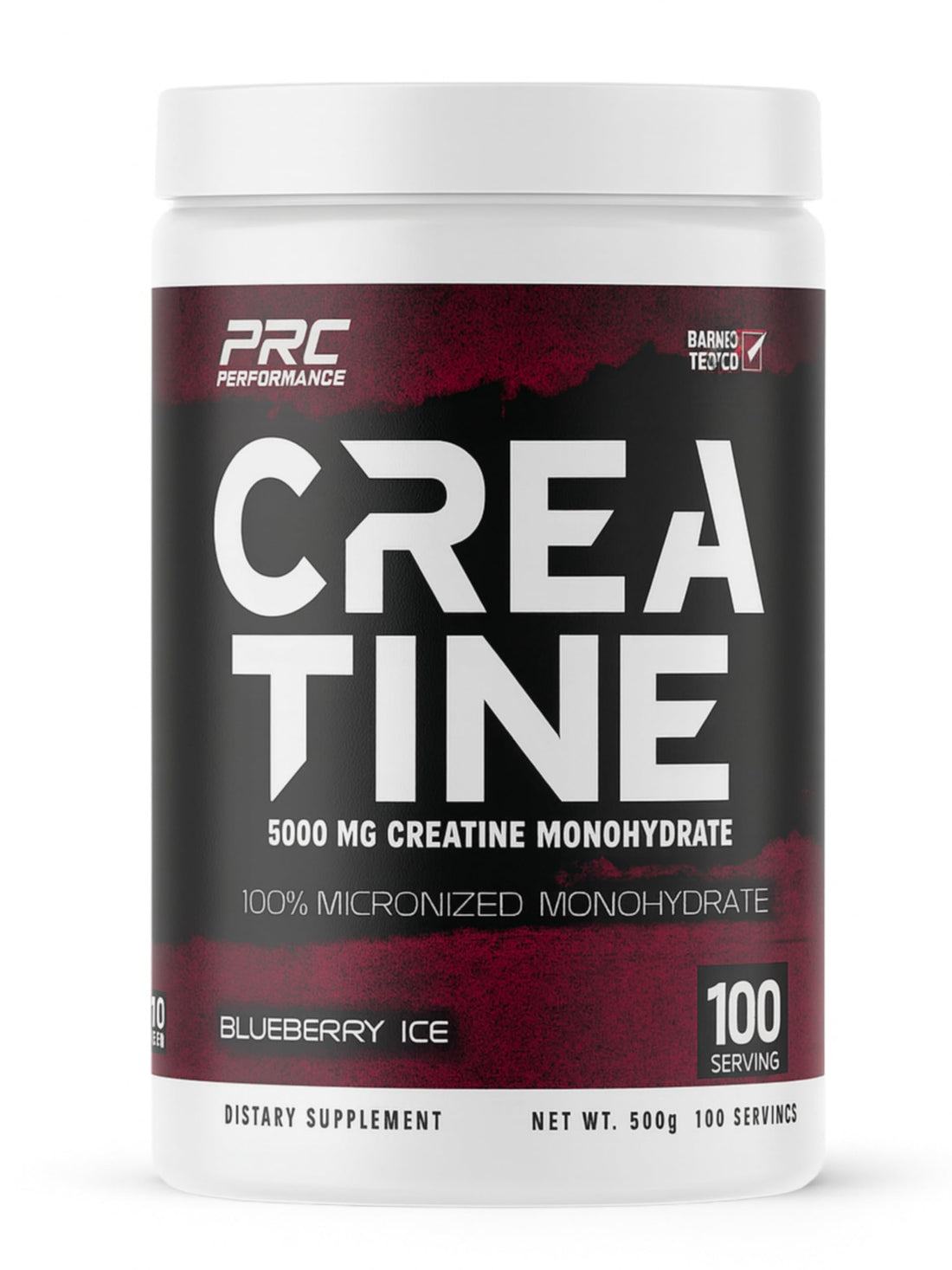 Creatine Monohydrate | Blueberry Ice Flavor | 100 Servings | 500g | 5000mg Per Serving | 100% Micronized Creatine Powder